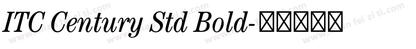 ITC Century Std Bold字体转换